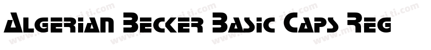 Algerian Becker Basic Caps Regular字体转换
